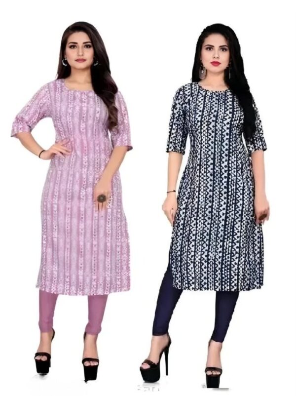 Stylish Printed Crepe Kurti & Kurta Combo for Women | Office & Casual Wear | Latest Design | Lowest Price